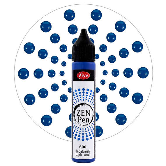 Farba z aplikatorem do robienia kropek Zen Pen - Viva Decor - Lapis lazuli