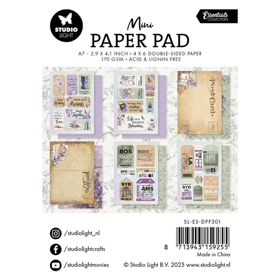 Zestaw papierów z elementami do scrapbookingu A7 - Happy Memories