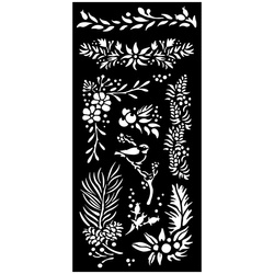 Szablon mix media 3D 12x25cm - The Owl's House - gałązki - Stamperia