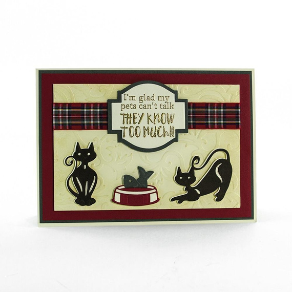 Wykrojnik + stempel - Tonic Studios - Kitten's Whiskers - kot