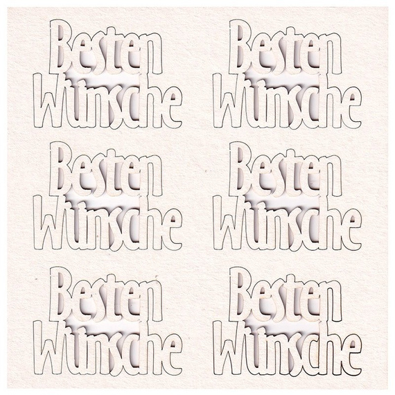 Tekturka Beste Wünsche zestaw słów - Scrapiniec