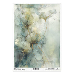 Papier ryżowy do decoupage A4 - bukiet kwiatów, tło, motyw tapetowy - R2707 - Itd Collection