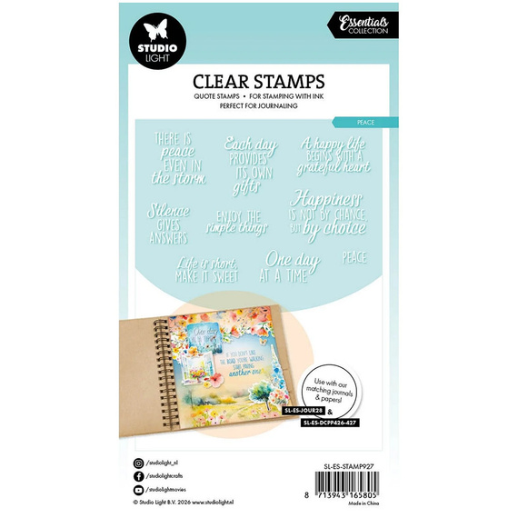 Stempel przezroczysty - Studio Light - Quotes, Peace napisy