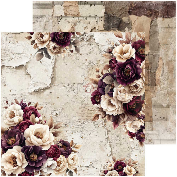 Zestaw papierów do scrapbookingu 20x20 - Craft o'clock - Plum & Caramel