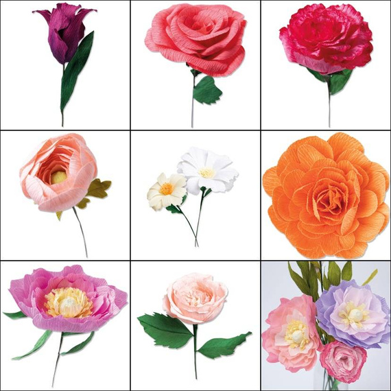 Krepina dekoracyjna do robienia kwiatów 6 kol. 10x250 cm mix 1