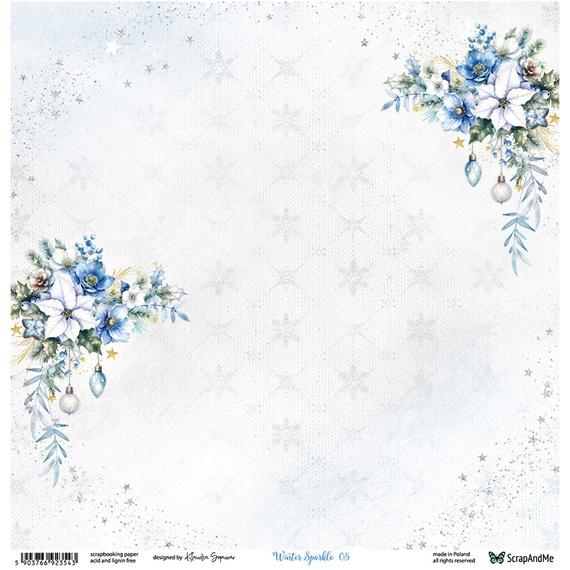 Papier do scrapbookingu 30x30 - ScrapAndMe - Winter Sparkle 05/06
