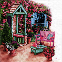 Serwetka do decoupage 33x33cm - Garden Views ogród