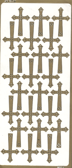 Naklejka ozdobna Krzyże 2 0932 złota