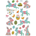 Naklejki wielkanocne wypukłe zajączki mix 22szt