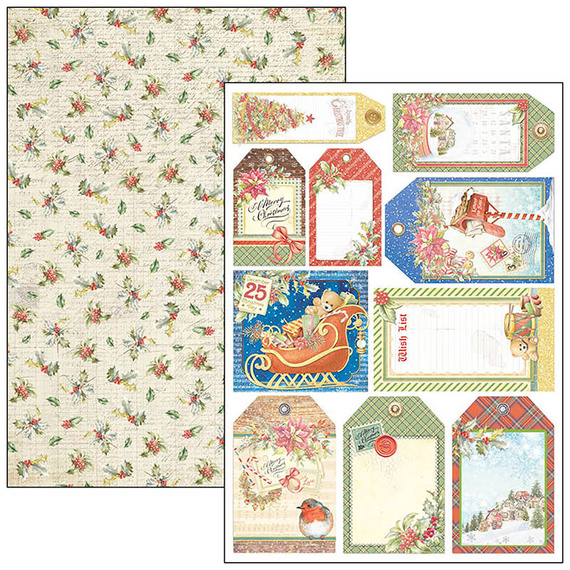 Zestaw papierów do scrapbookingu A4 - Ciao Bella - Dear santa