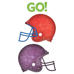 Wykrojnik - Cheery Lynn - Football Helmets B555 kaski napis Go!