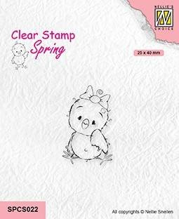 Stempel - Nellie`s - SPCS022 kurczaczek z kokardką