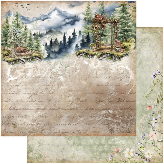 Zestaw papierów do scrapbookingu 30x30 - Alchemy of Art - Przyjaciele lasu