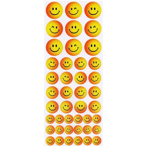 Naklejki papierowe buźki 43szt