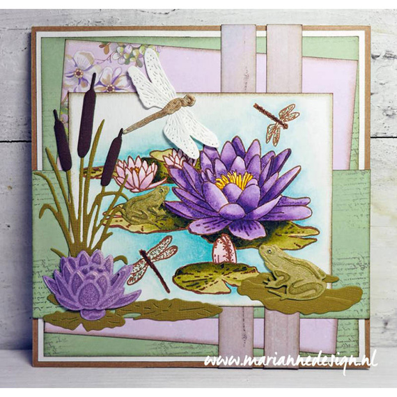 Stempel - Marianne Design - Waterlilies border - lilie wodne
