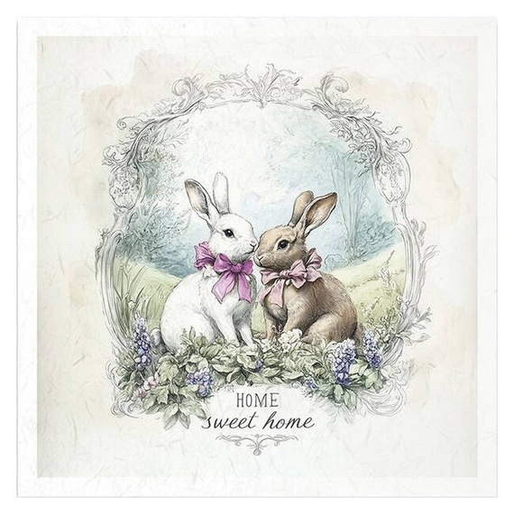 Zestaw papierów ryżowych - zajączki wielkanocne - RSM160 - Itd Collection