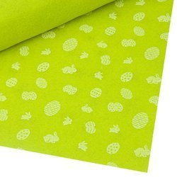 Filc 30x40cm zielony w wielkanocne wzory