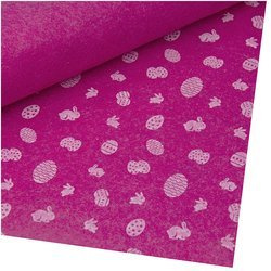 Filc 30x40cm fuksja w wielkanocne wzory