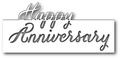 Wykrojnik - Memory Box - Grand Happy Anniversary Script 99205 rocznica napis