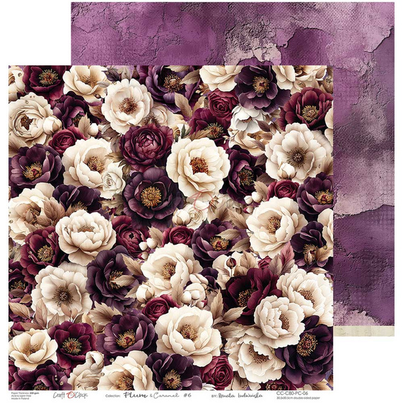 Zestaw papierów do scrapbookingu 30x30 - Craft o'clock - Plum & Caramel