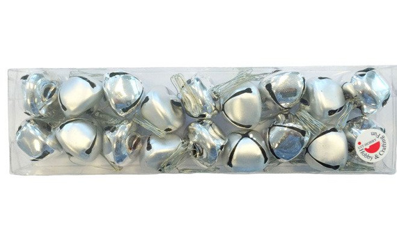 Dzwoneczki metalowe srebrne 2,5cm