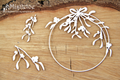 Tekturka - Mistletoe - okrągła ramka - Scrapiniec - jemioła