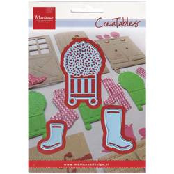 Wykrojnik - Marianne Design - Boots Buxes - roślina doniczka i kalosze