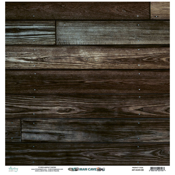 Papier do scrapbookingu 30x30 - Mintay - Man Cave 03
