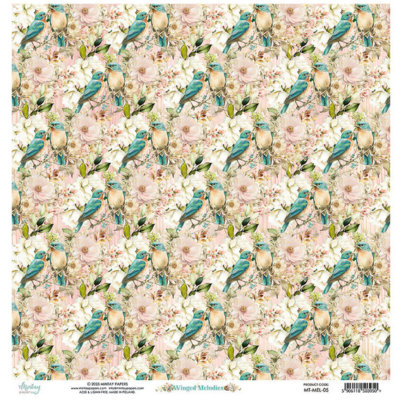 Papier do scrapbookingu 30x30 - Mintay - Winged Melodies 05