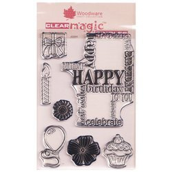 Stempel - Woodware - Birthday Grid