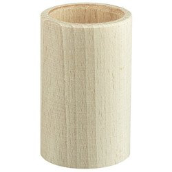 Świecznik drewniany okrągły wysokość 8 cm