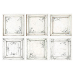 Zestaw papierów ryżowych - ramki dekoracyjne, vintage, shabby chic - RSM171 - Itd Collection