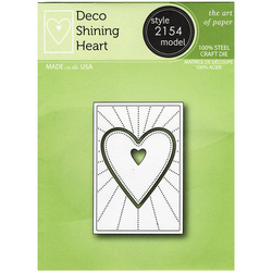 Wykrojnik - Poppystamps - Deco Shining Heart ramka serce