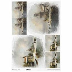 Papier ryżowy do decoupage A3 ITD-1105L vintage widoczki