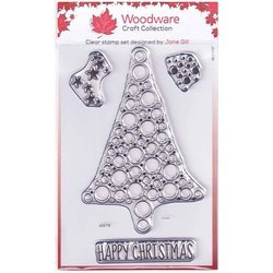 Stempel - Woodware - Bubble spruce choinka z bąbelków