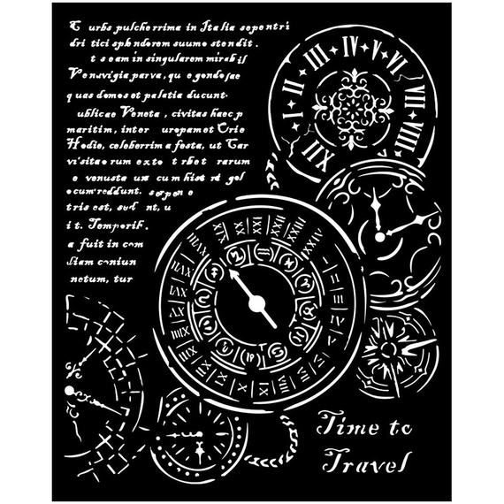 Szablon 3D 20x25cm - Stamperia - Venice czas na podróż