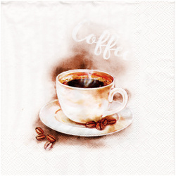 Serwetka do decoupage 33x33cm - Coffee kawa w filiżance