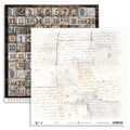 Papier do scrapbookingu 30x30 - UHK Gallery - White Whispers - Script
