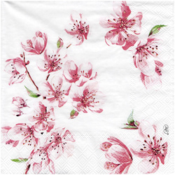 Serwetka do decoupage 33x33cm - Sakura kwiaty