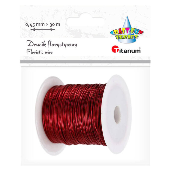 Drut florystyczny czerwony 30 m