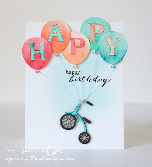 Wykrojnik - Poppystamps - Happy Balloons / balony