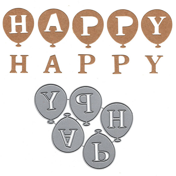 Wykrojnik - Poppystamps - Happy Balloons / balony