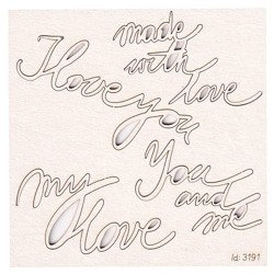 Tekturka Brush art script - Love SC