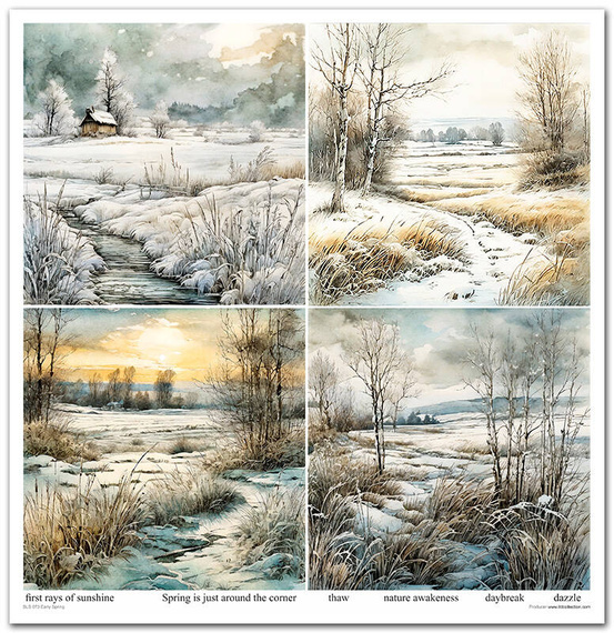 Zestaw papierów do scrapbookingu 30x30 - Itd Collection - Early Spring