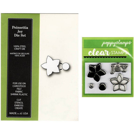 Wykrojnik + stempel - Poppystamps - Poinsettia - poinsecja