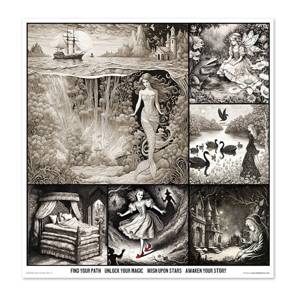 Zestaw papierów do scrapbookingu 30x30 - Lost in a Fairy Tale Zagubieni w bajce - Itd Collection