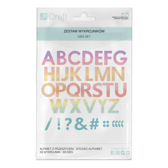 Wykrojnik - DPCraft - Alfabet z przeszyciem