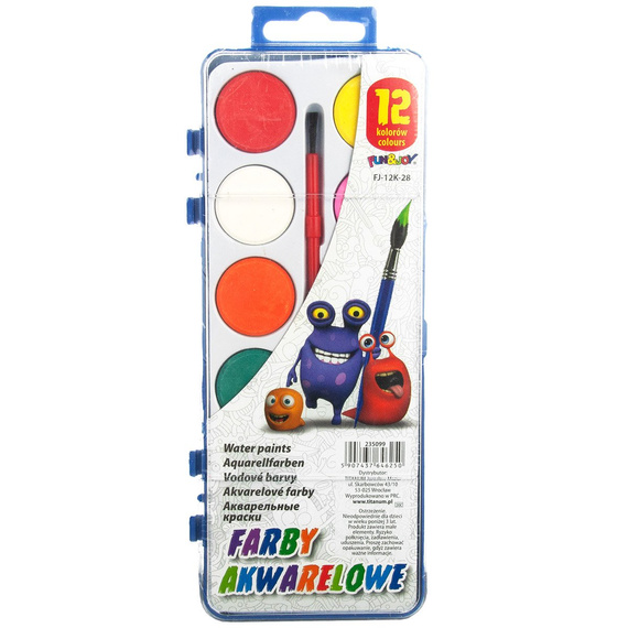 Farby akwarelowe 12 kol. Fun&Joy Titanum