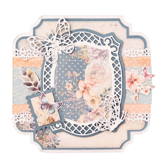 Wykrojnik do papieru - StudioLight - Charlotte ażurowa ramka motyle