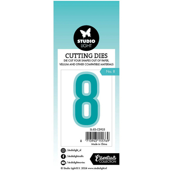 Wykrojnik do papieru - StudioLight - Cyfra 8